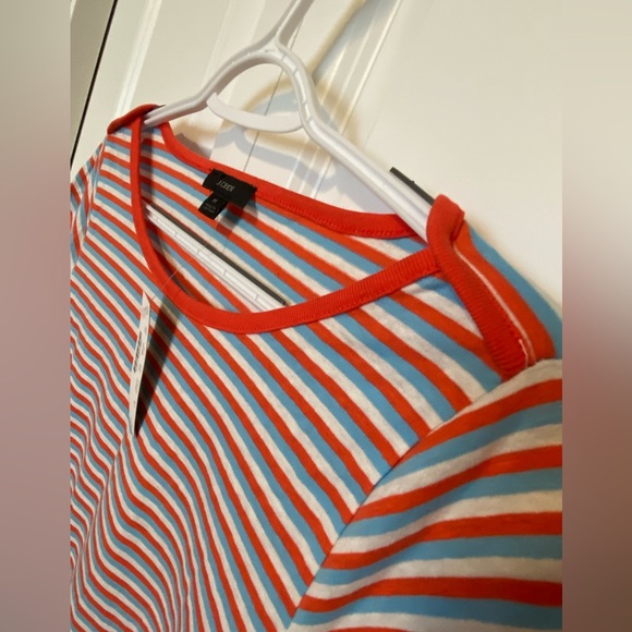 NWT JCrew wide neck slub ringer striped tshirt - Picture 3 of 5